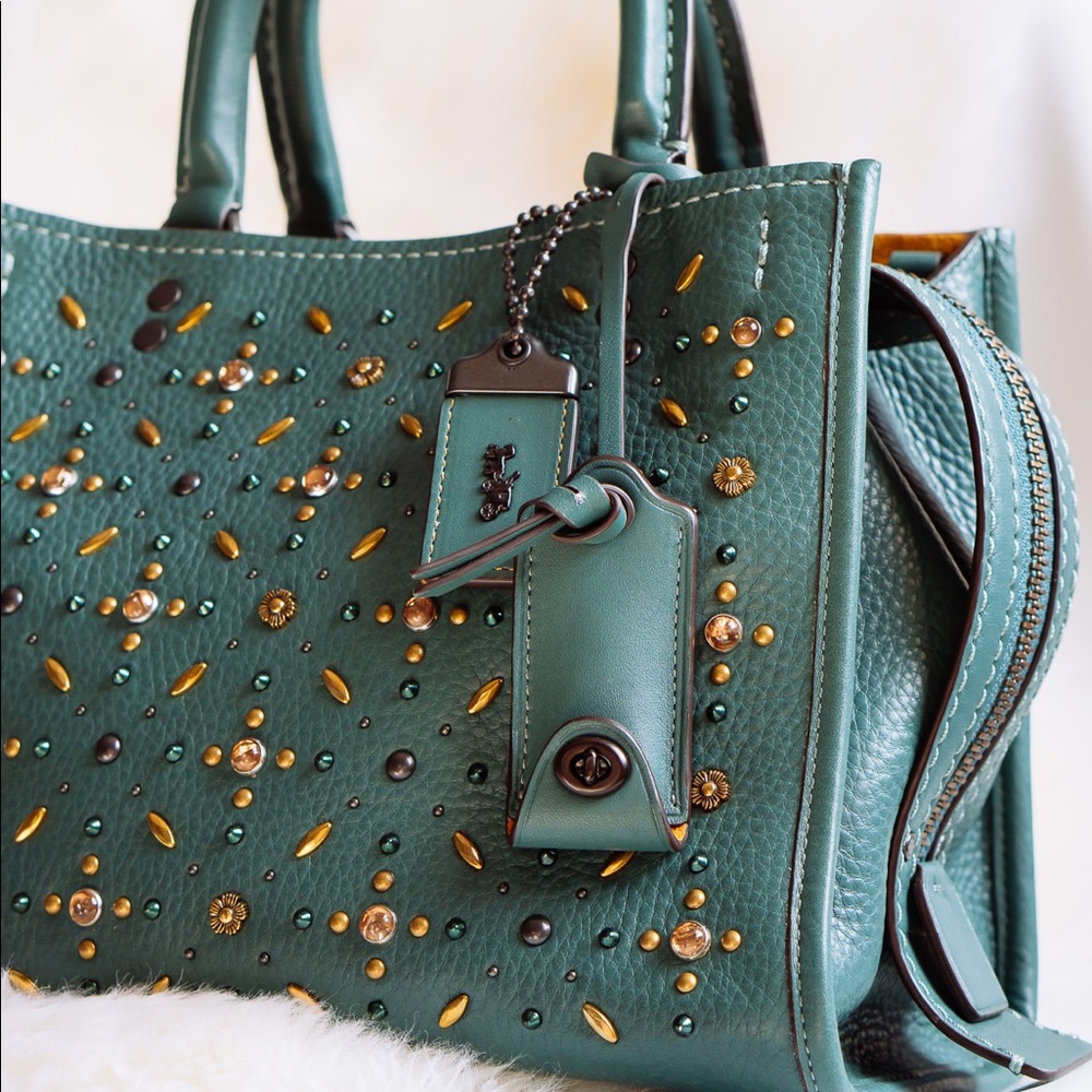 *SOLD* NWOT Coach Studded Rogue in Dark Turquoise